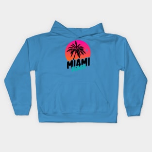 Miami Beach 1985 Kids Hoodie